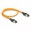 Verkkokaapeli DeLOCK RJ45 0,5 m Cat6A S/FTP oranssi
