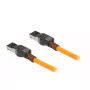 Verkkokaapeli DeLOCK RJ45 USB Type-C 3 m Cat6A oranssi
