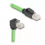 Verkkokaapeli DeLOCK RJ45 Cat.6A uros-uros kulma 1 m vihreä