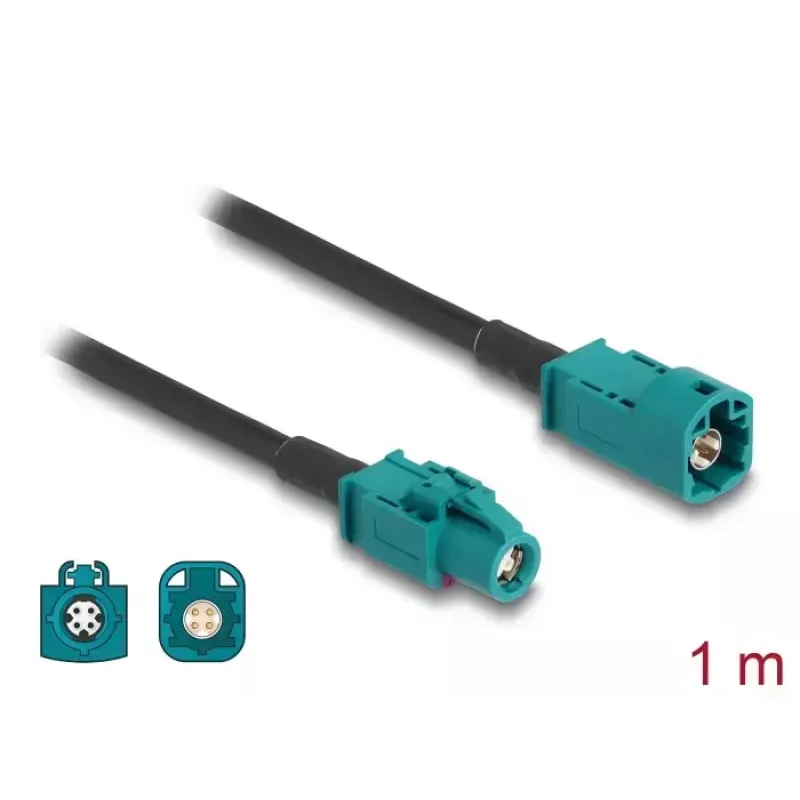 Koaksiaalikaapeli DELOCK 90679 — HSD Z - HSD Z, 1 m, musta/sininen