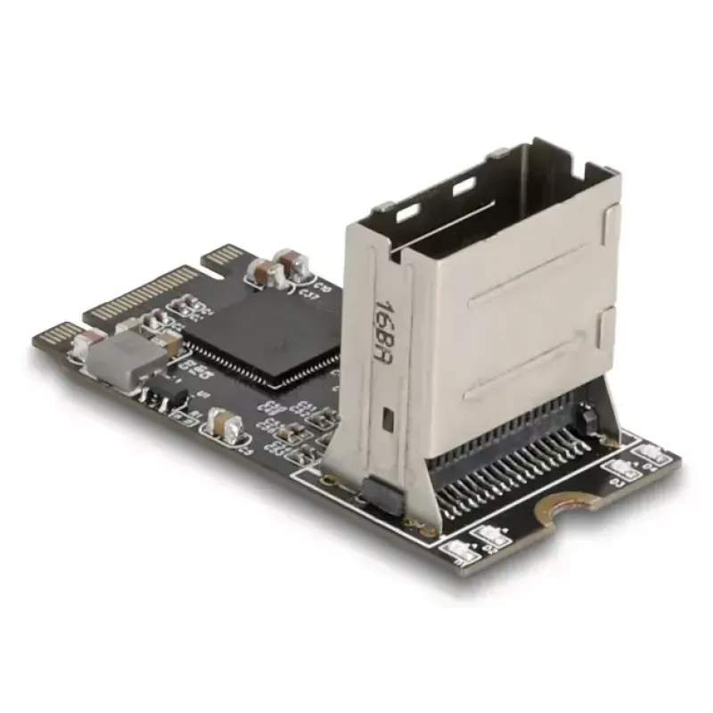 DELOCK sisäinen M.2 Mini-SAS-sovitinkortti 64260, M.2-isäntä, Mini-SAS-lähtö, JMicron JMB585, musta, LED