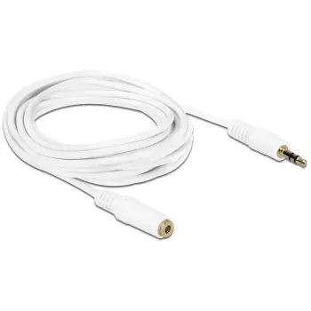 Audiokaapeli 3,5 mm M-F DeLOCK 83769 3 m valkoinen