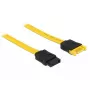 SATA-kaapeli DeLOCK 0,7 m 2x SATA III SATA 7-napainen musta keltainen