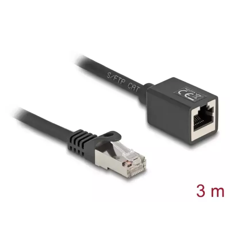 Verkkokaapeli DeLOCK 90317 RJ-45 Cat6a 3 m musta