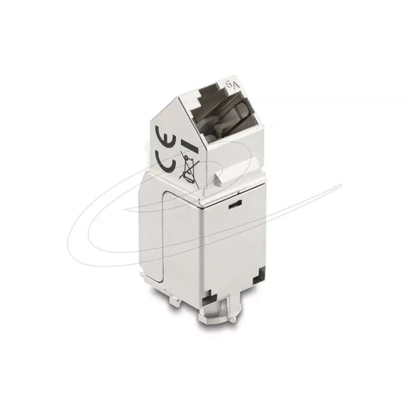 Delock 90937 Keystone-moduuli RJ45 - LSA Cat.6A, 45 asteen kulma, suojattu, 90 asteen kaapelinvienti, työkaluton
