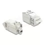 Delock 90937 Keystone-moduuli RJ45 - LSA Cat.6A, 45 asteen kulma, suojattu, 90 asteen kaapelinvienti, työkaluton