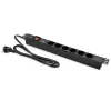 Pistorasialista RACK 19 1U QOLTEC PDU 16A 6xSCHUKO 1,8 m