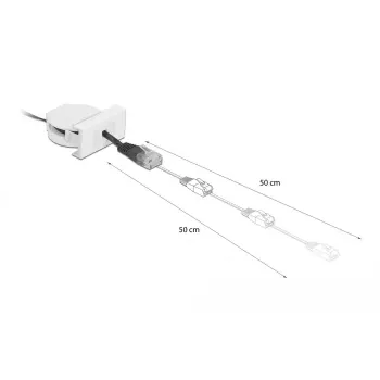 Verkonvetokaapeli DeLOCK Easy 45 -moduuli RJ45 Cat.5e musta