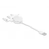 DeLOCK Easy 45 -moduuli USB 2.0 3-in-1 sisäänvedettävä kaapeli 0,5 m