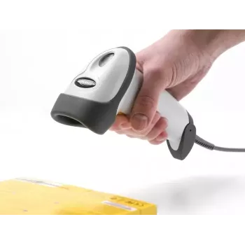 DeLOCK USB-viivakoodilukija 1D laser vaaleanharmaa käsikäyttöinen kaapelilla RJ-50