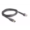 DeLOCK USB-viivakoodilukija 1D laser vaaleanharmaa käsikäyttöinen kaapelilla RJ-50