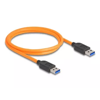 DeLOCK USB-kaapeli USB Type-A uros USB Type-A uros 1 m 5 Gbit/s oranssi