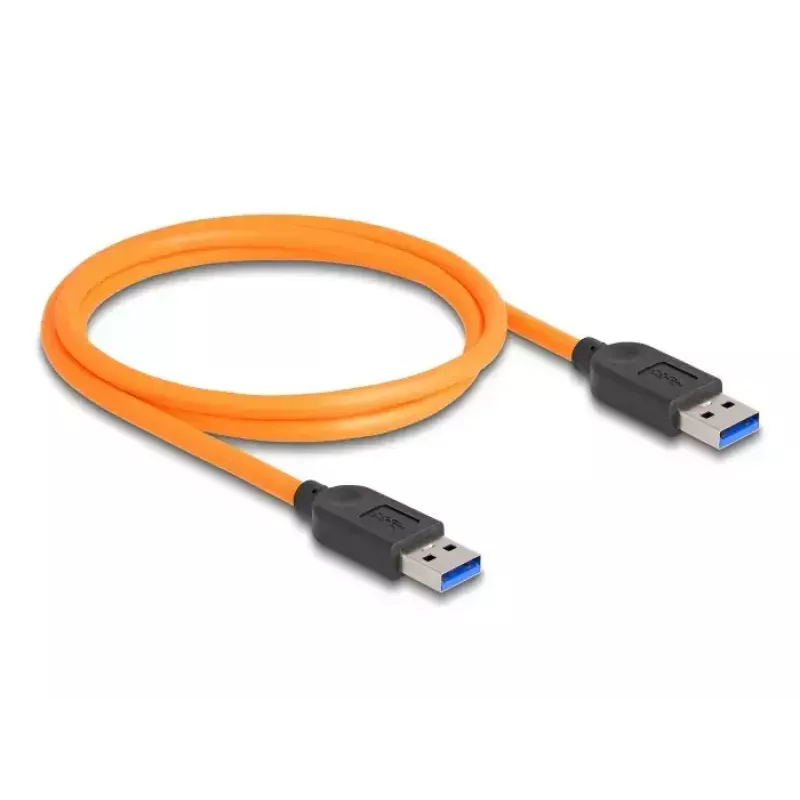 DeLOCK USB-kaapeli USB Type-A uros USB Type-A uros 1 m 5 Gbit/s oranssi