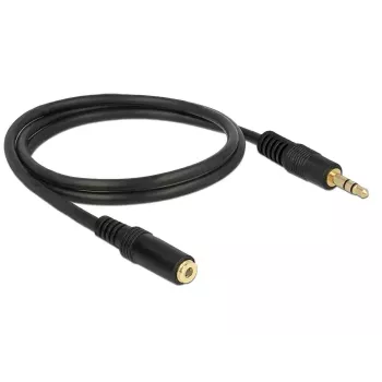 Audiokaapeli 3,5 mm M-F DeLOCK 83764 1 m musta