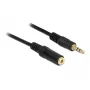 Audiokaapeli 3,5 mm M-F DeLOCK 83764 1 m musta