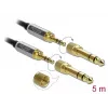 Audiokaapeli DeLOCK 85788 5 m 3,5 mm musta harmaa