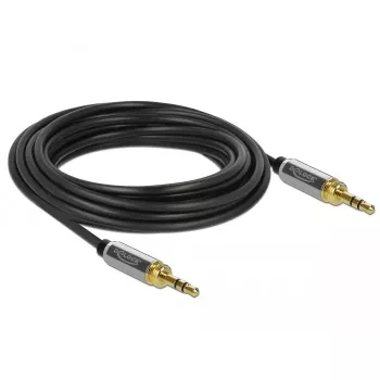 Audiokaapeli DeLOCK 85788 5 m 3,5 mm musta harmaa