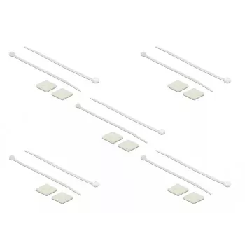 Kaapelisiteen pidike DeLOCK 18677 valkoinen nylon 10 kpl