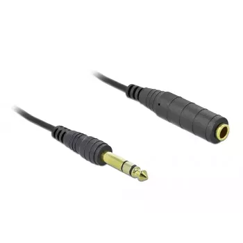 Audiokaapeli DeLOCK 85938 2 m 6,35 mm musta