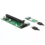 DeLOCK 41428 M.2 Key B+M - PCIe x16 Riser-kortti 30 cm USB-kaapelilla