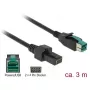 Virtakaapeli DeLOCK 85484 3 m PoweredUSB musta