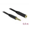 Audiokaapeli DeLOCK 85795 0,5 m 4,4 mm musta