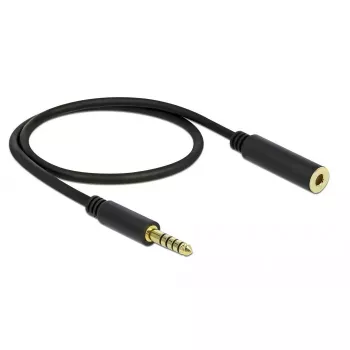 Audiokaapeli DeLOCK 85795 0,5 m 4,4 mm musta