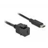 Keystone-moduuli DeLOCK 86398 litteä musta USB-C