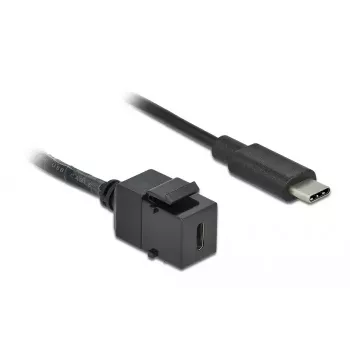 Keystone-moduuli DeLOCK 86398 litteä musta USB-C