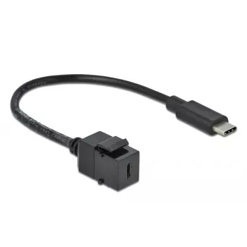 Keystone-moduuli DeLOCK 86398 litteä musta USB-C