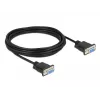 Sarjakaapeli DeLOCK 86607 musta 5 m RS-232 Sub-D9