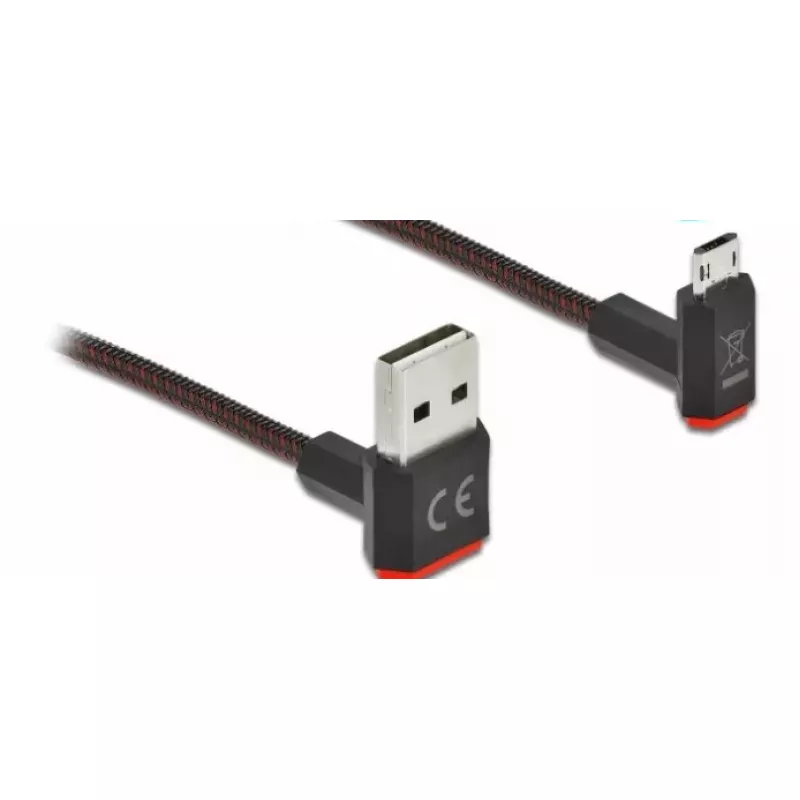 USB-kaapeli DeLOCK EASY-USB 2.0 Type-A Micro-B uros 2 m musta