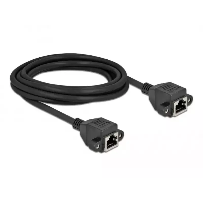 Verkon jatkokaapeli DeLOCK Cat.6A 3 m musta