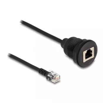 DeLOCK kaapeli RJ12-uros - RJ12-naaras 30 cm musta