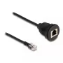 DeLOCK kaapeli RJ12-uros - RJ12-naaras 30 cm musta