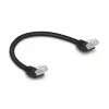 Verkkokaapeli DeLOCK RJ45 Cat.6A S/FTP 45° kulma 0,25 m musta