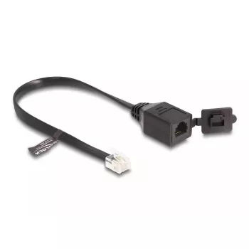 DeLOCK kaapeli RJ12-uros - RJ12-naaras 20 cm musta