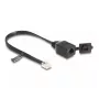 DeLOCK kaapeli RJ12-uros - RJ12-naaras 20 cm musta