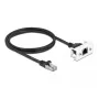 DeLOCK verkon jatkokaapeli Cat.6A 1 m musta S/FTP RJ45