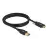 USB-kaapeli DeLOCK 84017 1,5 m USB 3.2 Gen 1 USB A USB C musta
