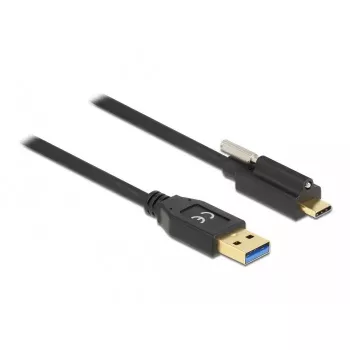 USB-kaapeli DeLOCK 84028 1,5 m USB 3.2 Gen 1 USB A USB C musta