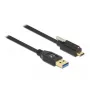 USB-kaapeli DeLOCK 84028 1,5 m USB 3.2 Gen 1 USB A USB C musta