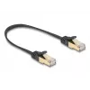 Verkkokaapeli DeLOCK RJ45 litteä 0,25 m Cat6A musta