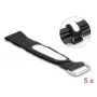 Tarranauha-kaapelikiinnike DeLOCK 203x20mm musta 5 kpl