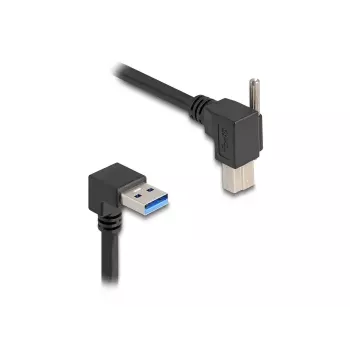 DeLOCK USB-kaapeli 80481 90° Type-A-uros - Type-B-uros 1 m musta