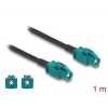 Koaksiaalikaapeli DELOCK 90680 — 1 m, HSD Z - HSD Z, musta/sininen