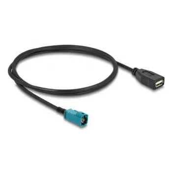 Koaksiaalikaapeli DELOCK 90703 — HSD Z - USB A, 1 m, musta/sininen