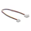 DeLOCK 90868 tuulettimen jatkokaapeli PWM 4-napainen JST, uros - naaras, liittimen pituus 7 mm, 30 cm