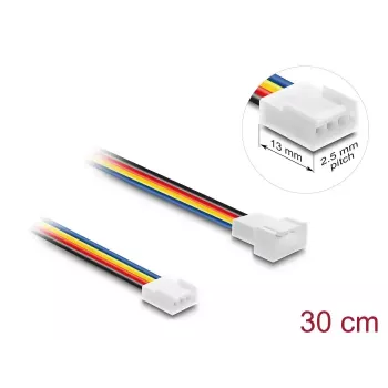 Kaapelin jatko DELOCK 90871 tietokoneen jäähdytysjärjestelmiin, PVC, 1,3 mm halkaisija, monivärinen