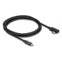 Kaapeli DELOCK koaksiaali USB4 Gen 3x2 40 Gbps USB-C - USB-C kulmaliitin vasen/oikea PD 3.1 240W 2 m